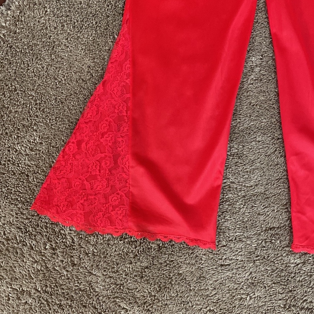 VTG 60’s THE MATADOR by JER MARAI Red Nylon Lace Pajamas - Picture 6 of 12